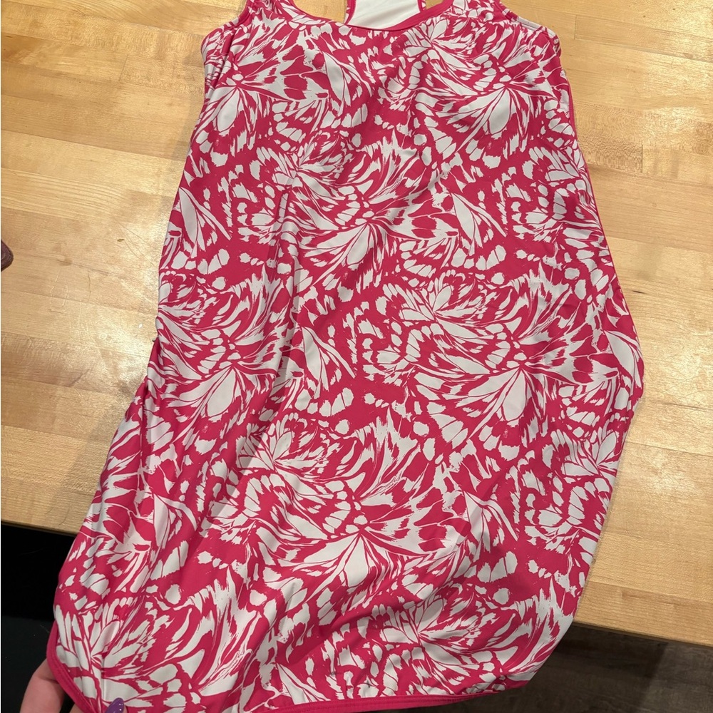 Krimson Klover Pink and White swim dress